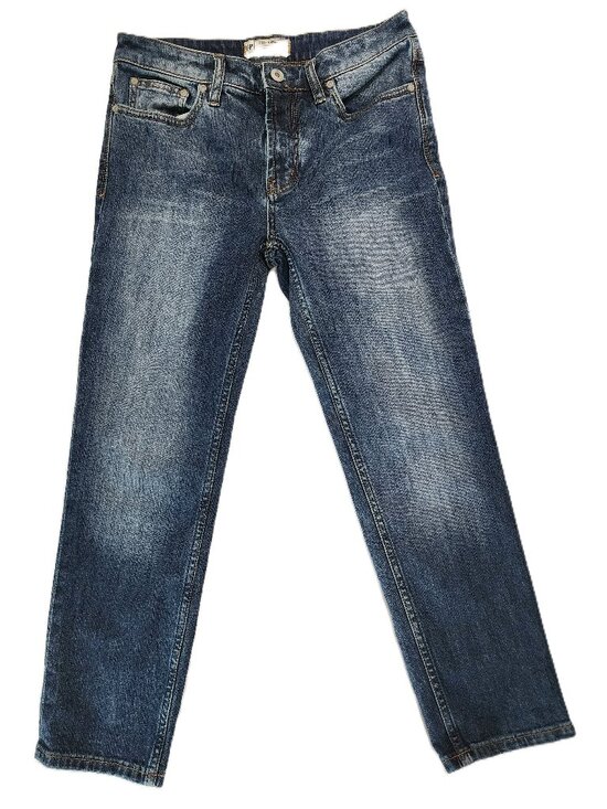Free People Denim - Free People Cropped Slim Skinny Jeans Size 26 Medium Wash Stretch Denim